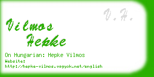 vilmos hepke business card
